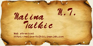 Malina Tulkić vizit kartica